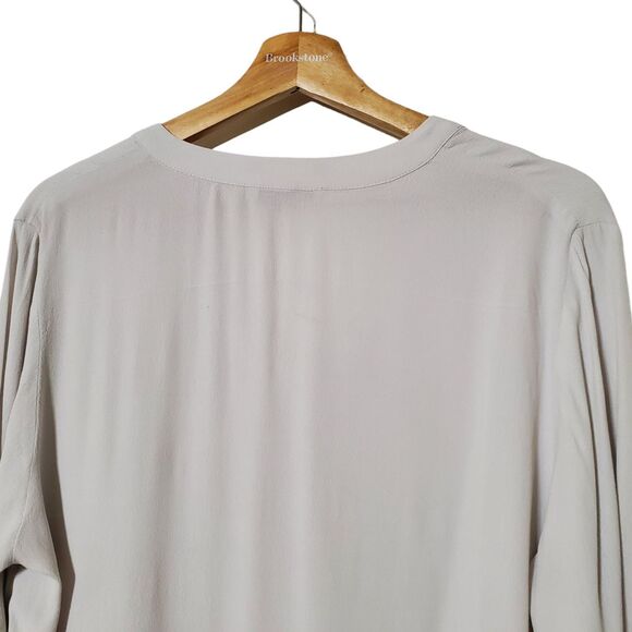 Soft Surroundings Gauze Tunic Top Size L Petite 3/4 Roll Tab Sleeve Womens - Picture 8 of 12